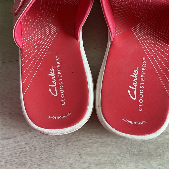 Clarks Cloudsteppers Breeze Maye Womens Strappy Sandals Pink and White Size 8 - Picture 8 of 12